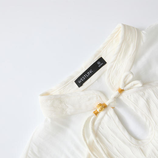 西遇新中式复古收腰改良旗袍气质短袖连衣裙女夏季新款少女裙D2241853 商品图5