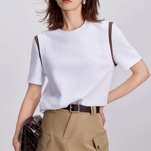 裁缝学苑AS274设计感拼接撞色圆领短袖T恤纸样女装新款上衣裁剪样板 商品图1