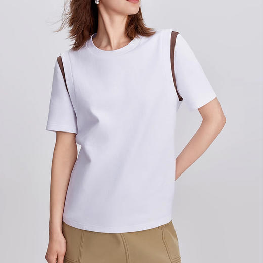 裁缝学苑AS274设计感拼接撞色圆领短袖T恤纸样女装新款上衣裁剪样板 商品图3