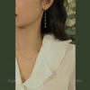 Oflye潮流饰品  高质感碎银几两方块手链女镀18k金色小众轻奢方砖手串+925通体银小方糖项链女夏简约轻奢小众设计感锁骨链复古颈链★ 商品缩略图7