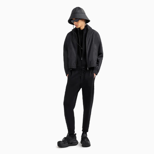 EMPORIO ARMANI 阿玛尼 男士棉质常规版型立领运动卫衣 黑色 3D1M69 1JHSZ 0999 商品图3