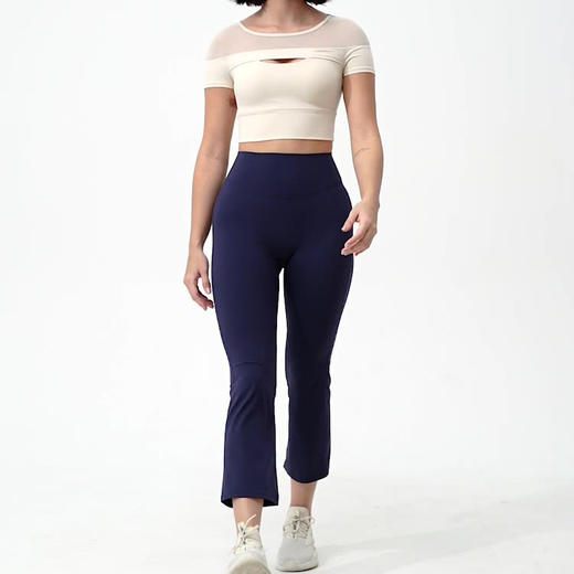 跃牌【禅语梵心】高腰小直筒显瘦烟管八分裤CK2831 商品图0