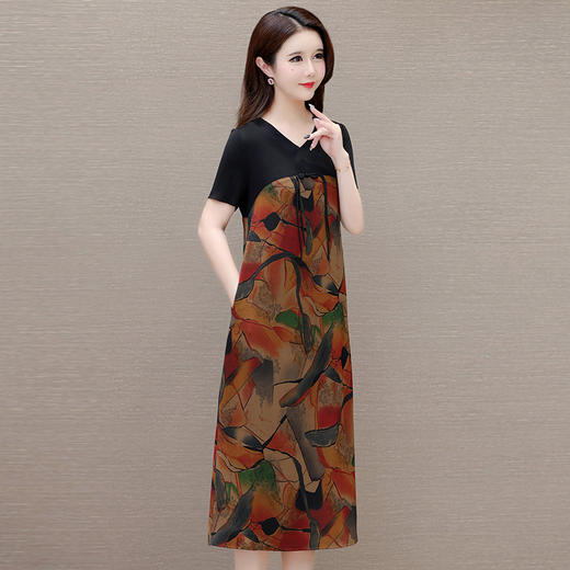 洋气中长款休闲，印花假两件时尚连衣裙QYM-OMS-JCA462-L 商品图2