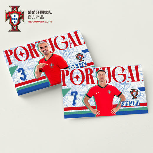 【官方正版】葡萄牙国家队|球员肖像明信片C罗球迷卡欧洲杯纪念卡片 商品图1