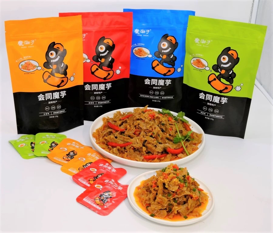 会同魔芋旅游小吃五香麻辣泡椒魔芋豆腐干素食开胃