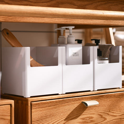 【白色4种规格可选】娜家直角手提储物收纳盒 商品图2