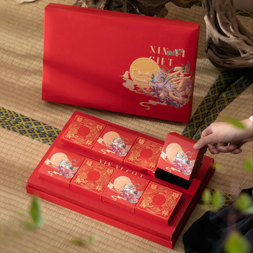 心意【糕点盒8粒•红】25元一套/一件12套 商品图2