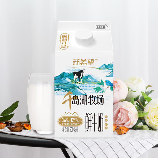 【双旦加赠】新新希望屋顶盒千岛湖牧场鲜牛奶500ml 商品图2