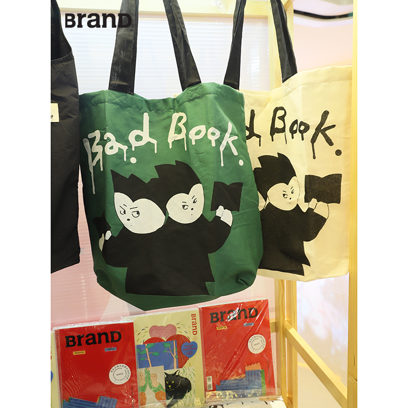 XMT丨BadBook Market帆布袋（白色）周边 BranD杂志社