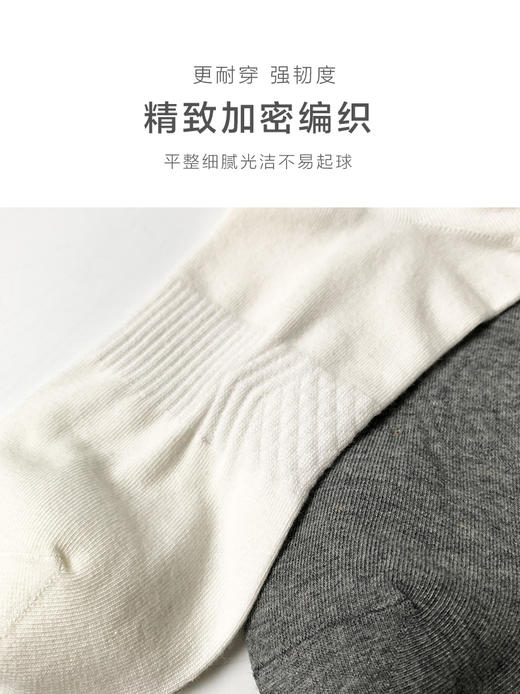 足装秀24新款夏季男士短袜棉质纯色轻薄透气吸汗短邦运动男袜子 商品图2