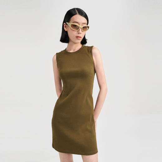 lost in echo2024夏季新款高级镂空修身短款纯棉百搭背心裙连衣裙 商品图3