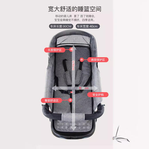 【一键换向，双向推行，高景观双向婴儿车】豪威折叠婴儿手推车 可坐人可躺 轻便四轮 减震遛溜娃神器 宝宝车 外出推车婴儿车-QA 商品图3
