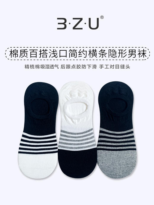 足装秀24新品夏天男士短袜棉质百搭浅口防脱轻薄透气隐形袜男袜子 商品图0