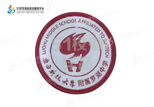 通版深圳市南方科技大学附属罗湖中学织唛校徽贴章可缝烫现货发51 商品图0