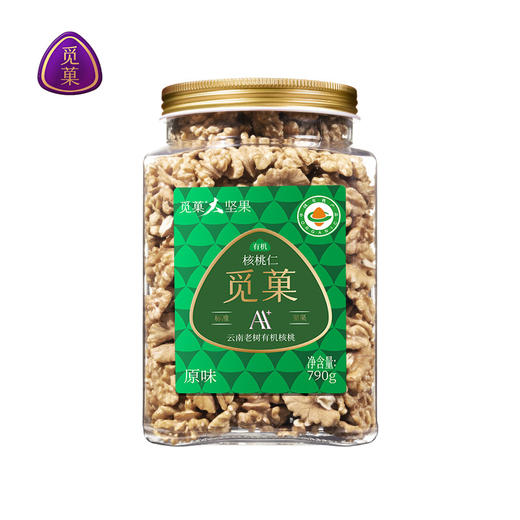 觅菓AA+特大颗粒云南有机核桃仁790g罐装大坚果休闲零食 商品图12