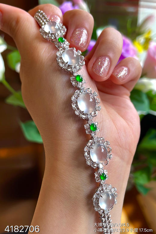 玻璃种蛋面套链【4182706】具体价格微信咨询 商品图5