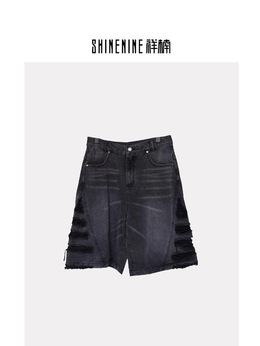 W429133206做旧破坏牛仔短裤 商品图0