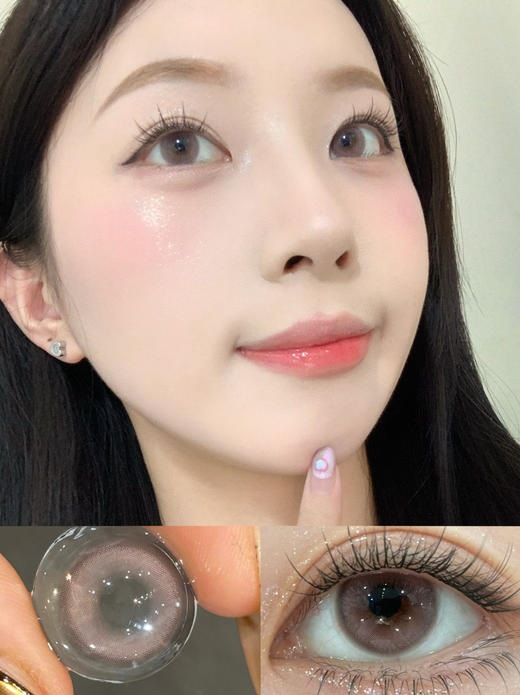 [韩国美瞳] Fully Gift韩产半年年抛 网感清透气泡瞳火漆盐湖（2片） 商品图7