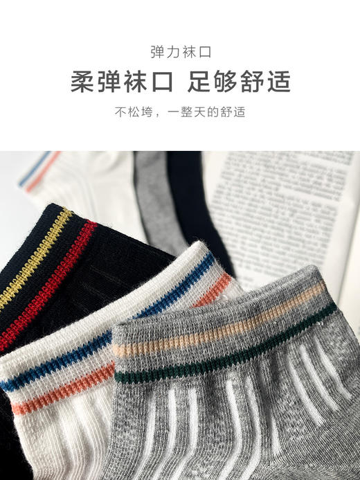 足装秀24新品夏天男士短袜棉质薄棉百搭轻薄透气网眼船袜男袜子 商品图6