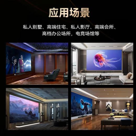 雷曼（13465）家庭巨幕墙micro led 高清防蓝光家庭影院豪宅别墅智慧屏雷曼光电COB全面屏 110吋豪宅别墅标配Micro LED自发光 商品图2