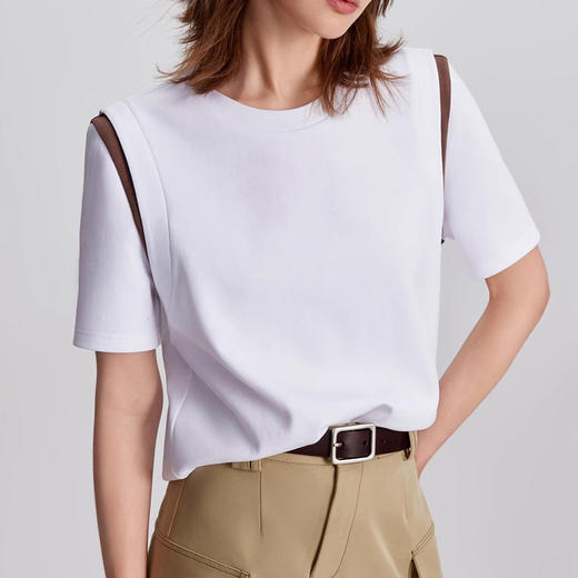 裁缝学苑AS274设计感拼接撞色圆领短袖T恤纸样女装新款上衣裁剪样板 商品图5