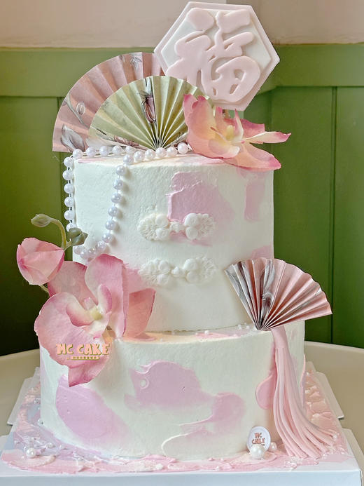 国风双层生日蛋糕（大概够18人左右） 商品图0