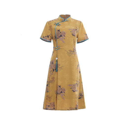 改良版复古风花罗提花旗袍MLS6232 商品图4