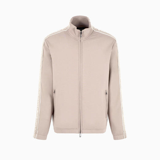 EMPORIO ARMANI 阿玛尼 男士棉质常规版型立领运动卫衣 米色 3D1M69 1JHSZ 0650 商品图0