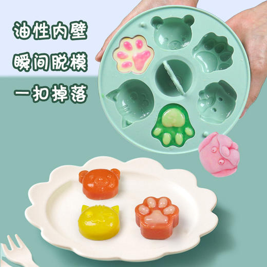 【超值2个装！无需刷油 轻松脱模】新品热销宝宝辅食盒硅胶蒸糕模具米糕磨具婴幼儿可蒸辅食模具 商品图3