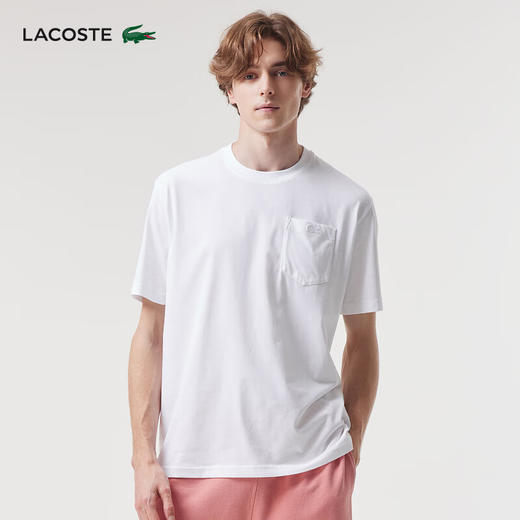 【海南专供价】Lacoste法国鳄鱼夏日系列新款舒适百搭短袖T恤TH8190-98 商品图3