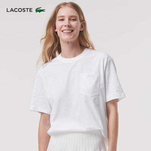 【海南专供价】Lacoste法国鳄鱼夏日系列新款舒适百搭短袖T恤TH8190-98 商品图2