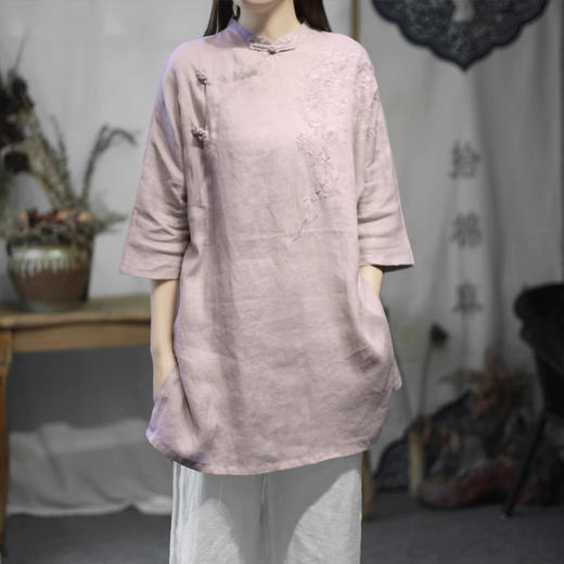 裁缝学苑AS276中国风新中式棉麻上衣纸样女装亚麻改良茶服衬衫版型图纸 商品图5