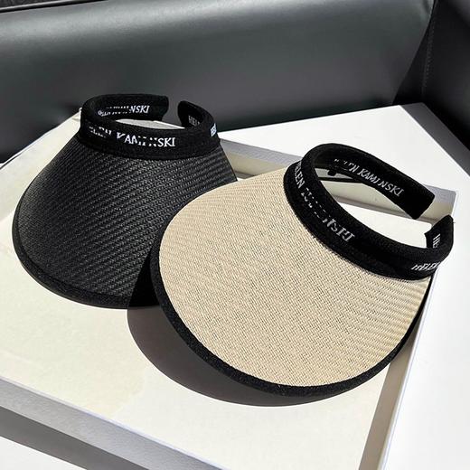 【双层设计！草编空顶防晒帽】遮阳帽子女士夏季草编空顶帽防紫外线遮脸大帽檐防晒帽骑车太阳帽，空顶的设计，让你在炎炎夏日里感受清凉。ry 商品图3