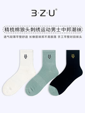 足装秀24新款夏季男士中筒袜棉质百搭轻薄透气吸汗中邦运动男袜子