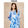 VIMAGE纬漫纪秋季新款气质显瘦直筒印花垂坠印花上衣女V2213801 商品缩略图3