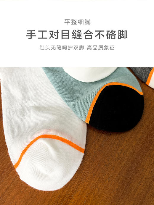 足装秀24新品夏天男士短袜棉质薄棉百搭轻薄透气双罗口船袜男袜子 商品图7