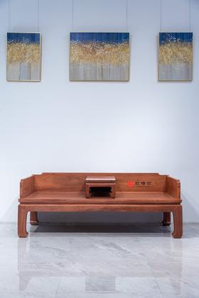 红桥红  家具严选  缅甸花梨（大果紫檀）【202 波士顿款罗汉床 两件套】