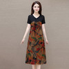 洋气中长款休闲，印花假两件时尚连衣裙QYM-OMS-JCA462-L 商品缩略图0