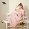 mc2方领双蝴蝶结装饰长款连衣裙女装2024夏季新款甜美减龄风粉色 商品缩略图0