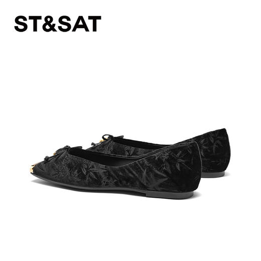 星期六金属方头新中式风平底单鞋SSC3111162 商品图10