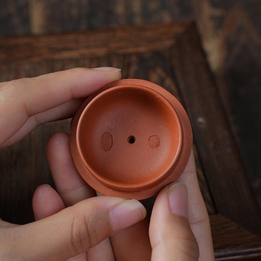 孙雯  小秦权壶朱泥小茶壶宜兴紫砂原矿茶壶紫砂壶功夫茶泡茶壶紫砂茶具仿古 商品图6