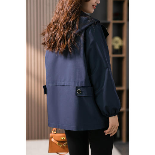 87741原形设计感连帽大口袋工装外套女2024春季新款韩版宽松慵懒上衣 商品图4