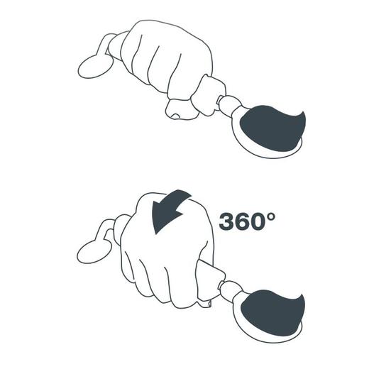 BEABA训练勺360°旋转 NUDE 粉色/蓝色/BAB-913491/BAB-913421 商品图2