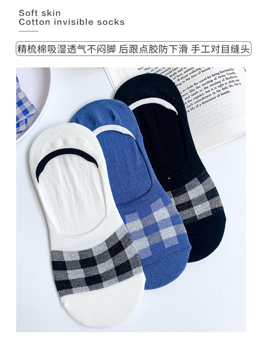 足装秀24新夏天男士短袜棉质百搭超浅口防脱轻薄透气隐形袜男袜子 商品图1