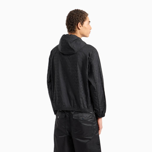 EMPORIO ARMANI 阿玛尼 男士常规版型连帽外套 黑色 3D1BH4 1NNXZ 0999 商品图2