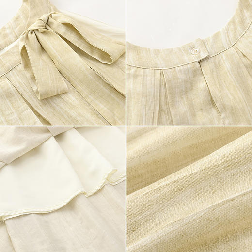 女装圆领无袖A版娃娃衫+松紧腰半身裙套装-24398S4222398 商品图2