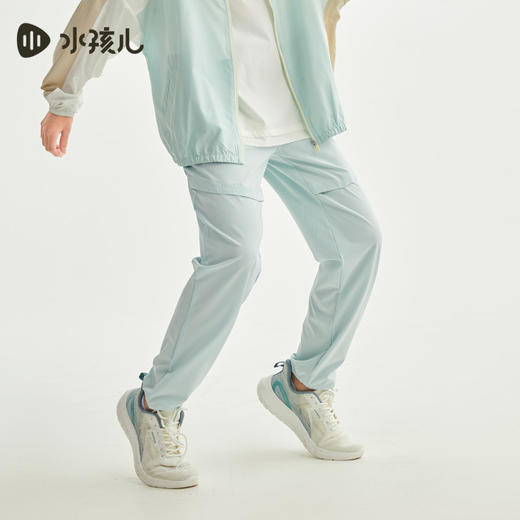 水孩儿童装夏季新款儿童凉感速干裤男童轻薄舒适裤子女孩简约纯色运动裤 商品图4