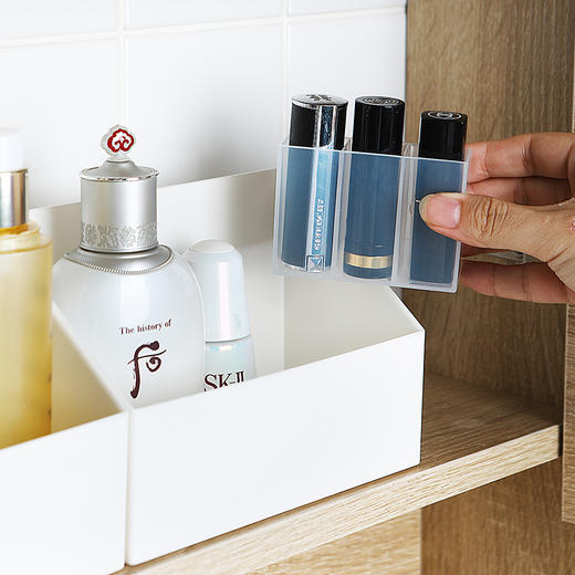 【白色】娜家日式镜柜斜面收纳盒 商品图2