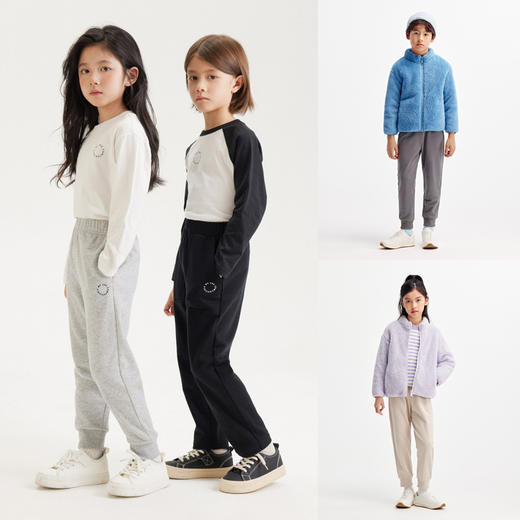 森马儿童童装长裤2024年春新款男童女童日常休闲裤简约运动慢跑裤 商品图2