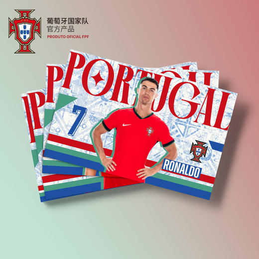 【官方正版】葡萄牙国家队|球员肖像明信片C罗球迷卡欧洲杯纪念卡片 商品图0